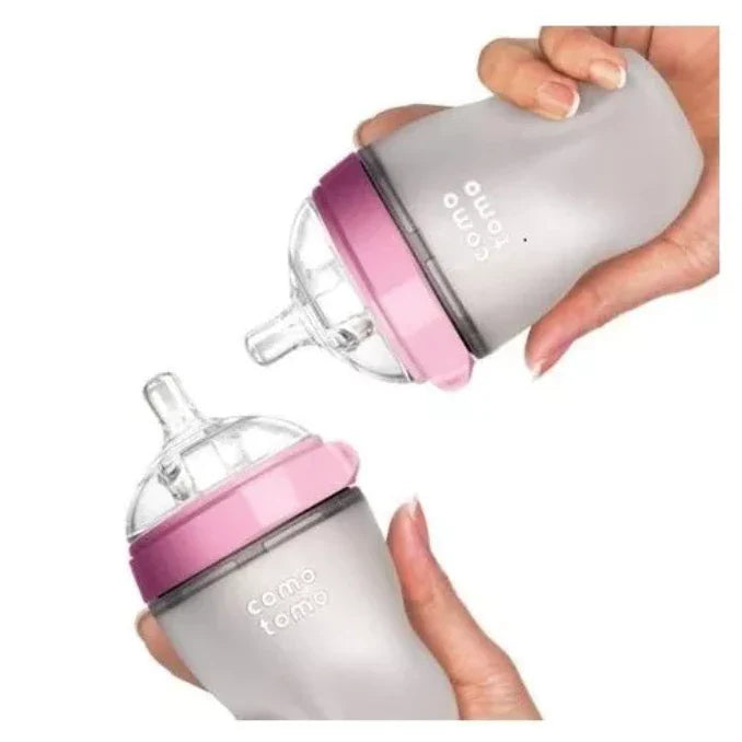 Mamadeira de Silicone Anti-Cólica Baby Comotomo