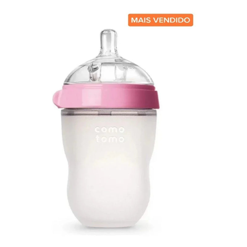 Mamadeira de Silicone Anti-Cólica Baby Comotomo