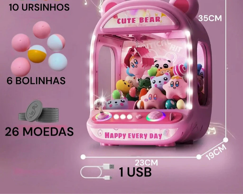 Mini Máquina de Pegar Ursinhos Infantil